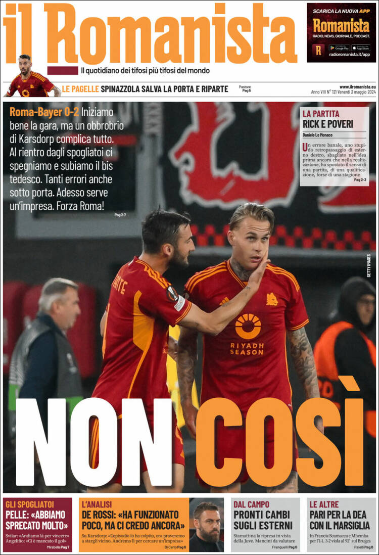 Portada de Romanista (Italia)