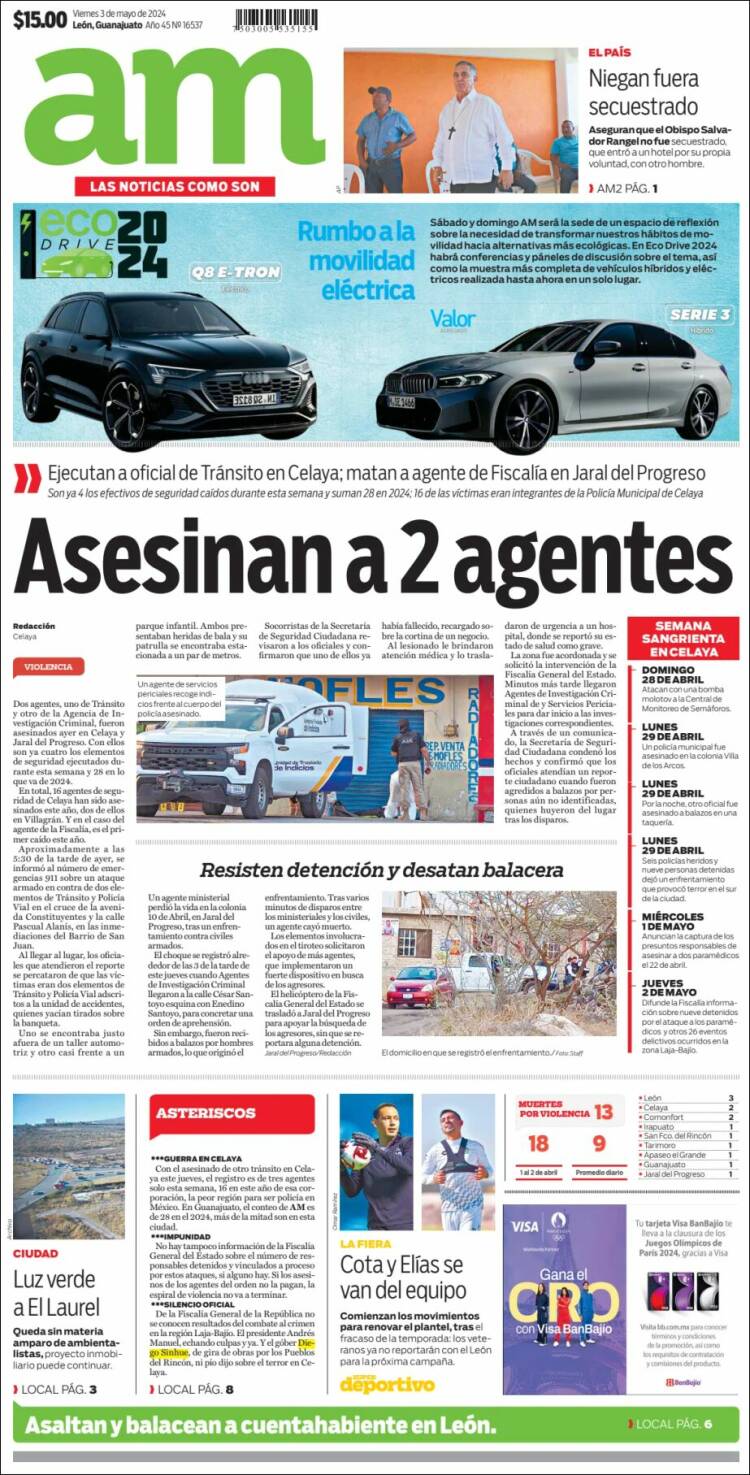 Portada de Al Día A.M. (México)
