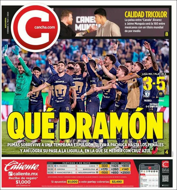 Portada de Cancha (México)