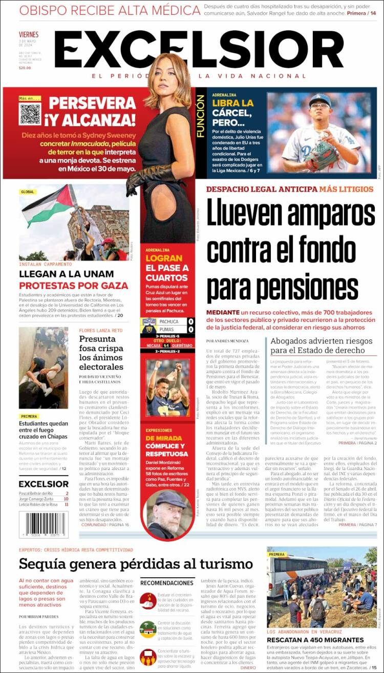 Portada de Excelsior (México)