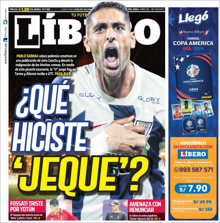 Portada de Líbero (Perú)