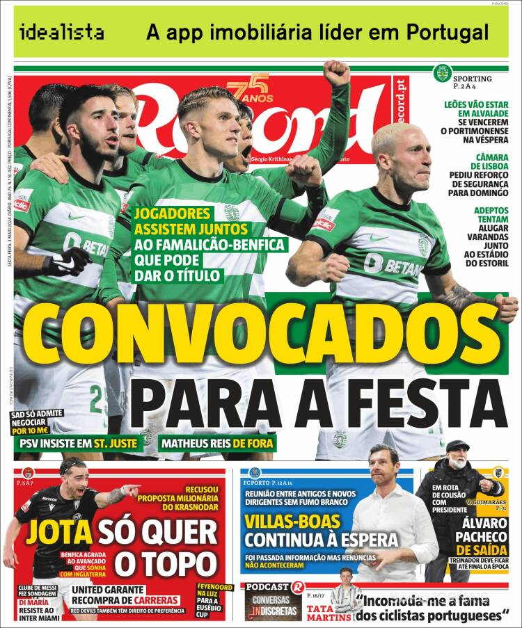 Portada de Record (Portugal)