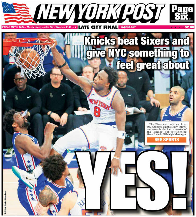 Portada de New York Post (USA)