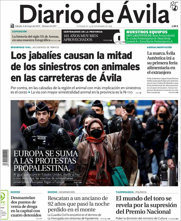 Portada de Diario de Ávila (España)