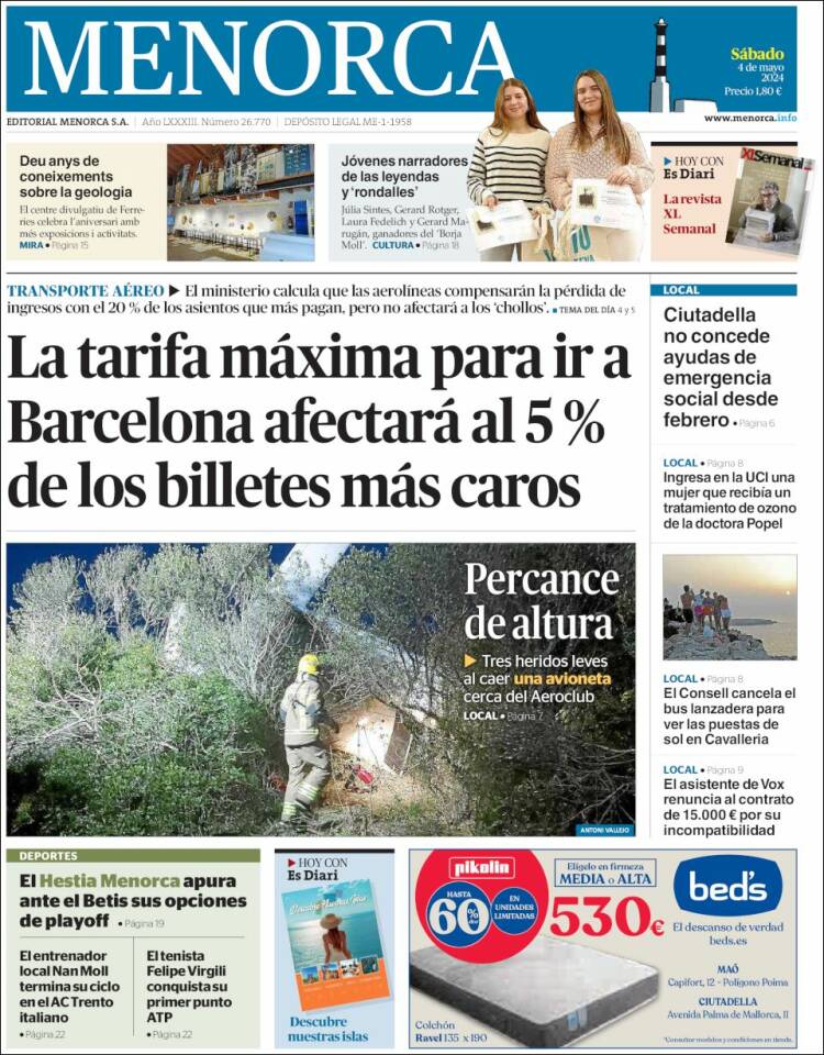 Portada de Menorca - Diario Insular (España)