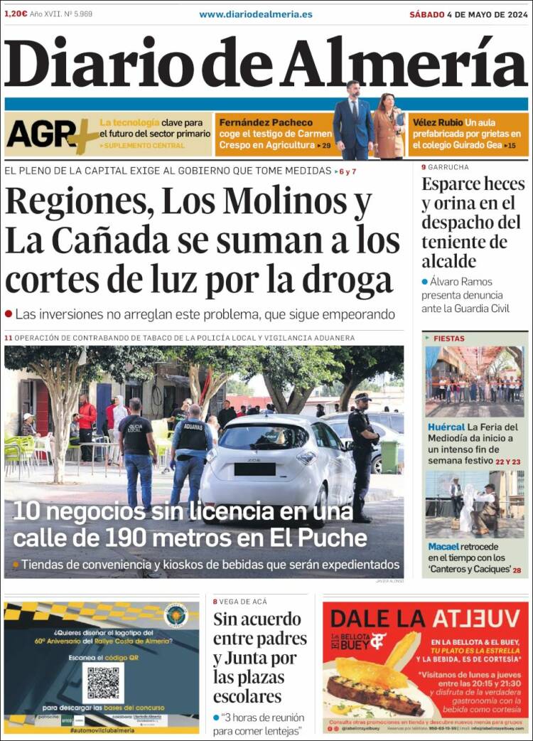 Portada de Diario de Almería (España)
