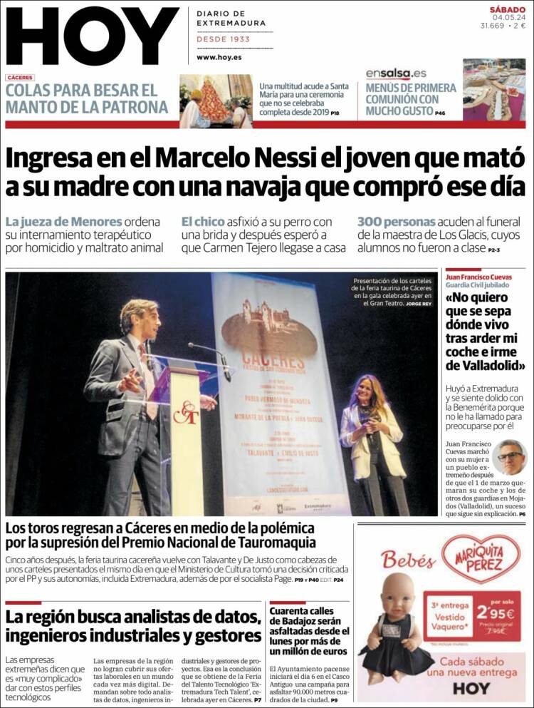 Portada de Hoy - Caceres (España)