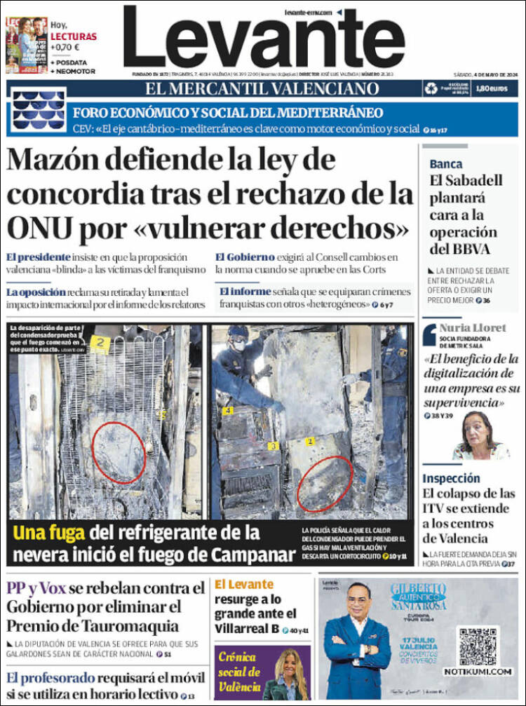 Portada de Levante (España)