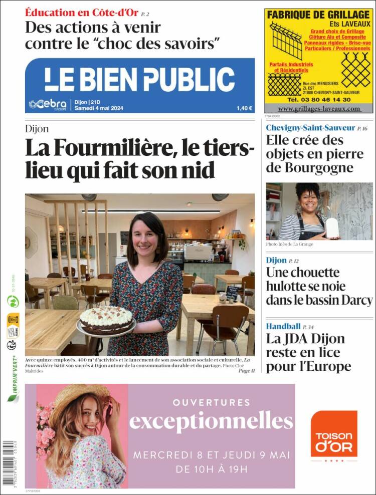 Portada de Le Bien Public (Francia)
