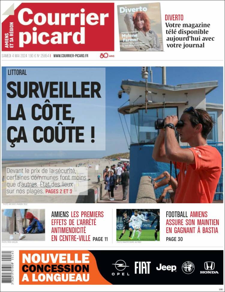 Portada de Courrier Picard (Francia)