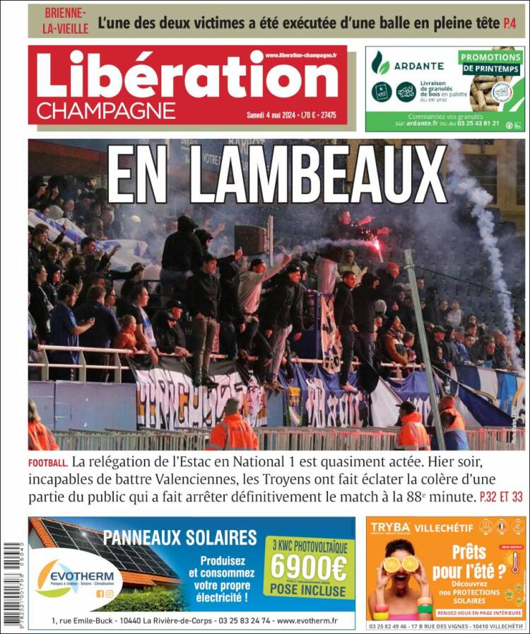 Portada de Libération Champagne (Francia)