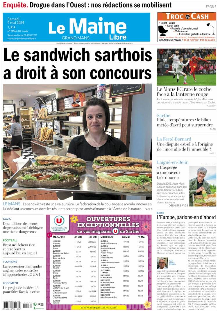 Portada de Le Maine Libre (Francia)