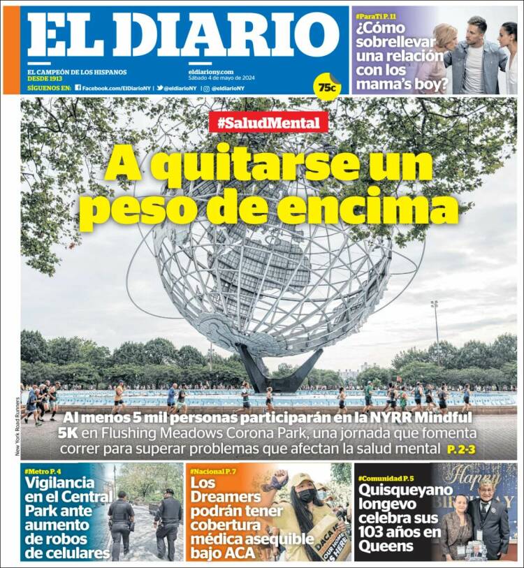 Portada de El Diario NY (USA)