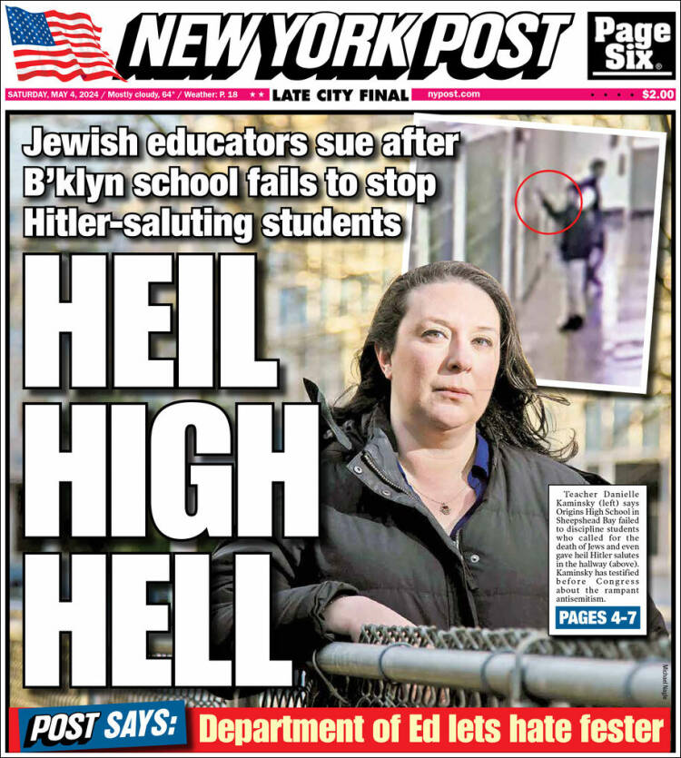 Portada de New York Post (USA)