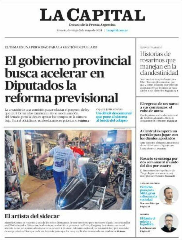 Portada de La Capital - Rosario (Argentina)