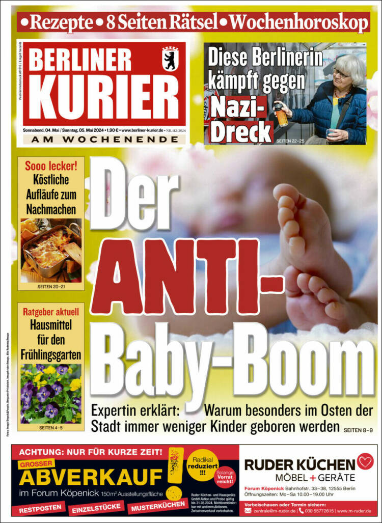 Portada de Berliner Kurier - Startseite BK (Alemania)