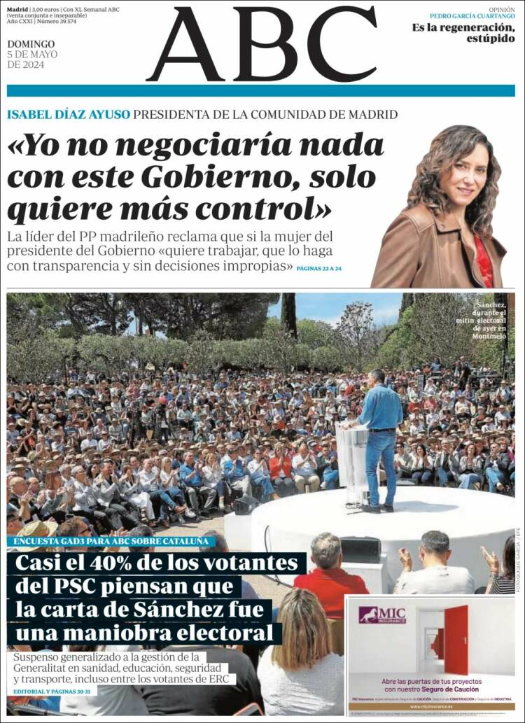 Portada de ABC (España)