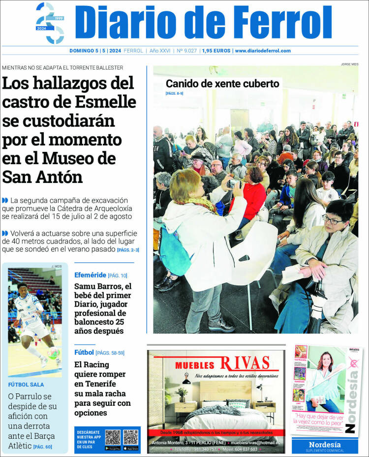 Portada de Diario de Ferrol (España)
