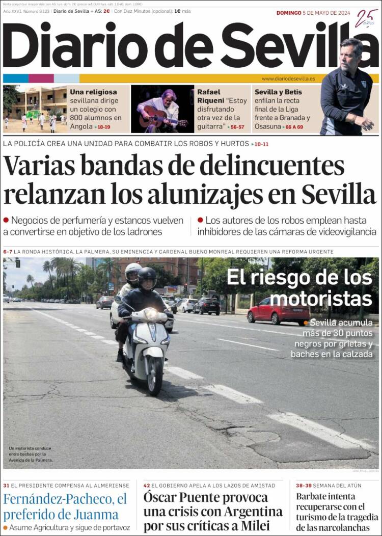 Portada de Diario de Sevilla (España)