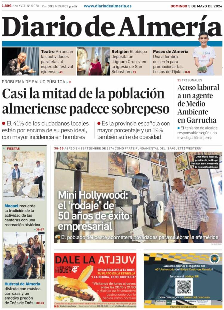 Portada de Diario de Almería (España)