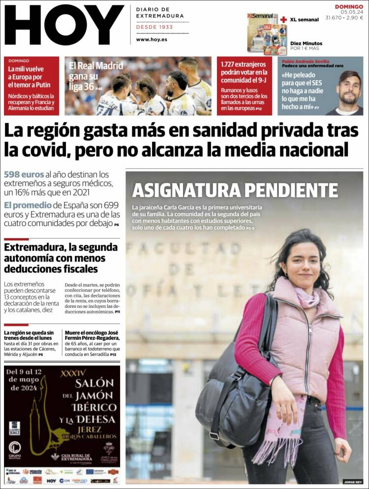 Portada de Hoy - Caceres (España)