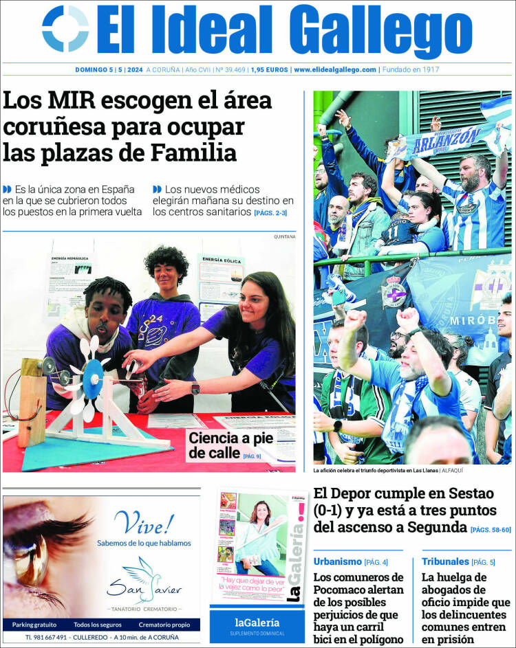 Portada de El Ideal Gallego (España)