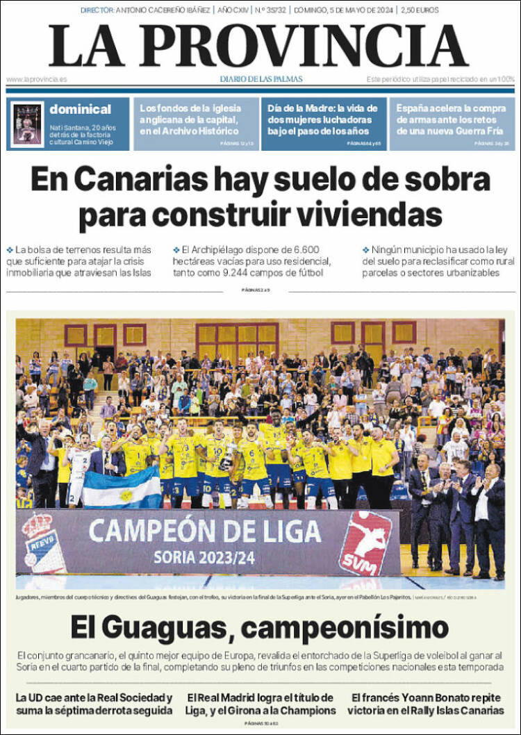 Portada de La Provincia (España)