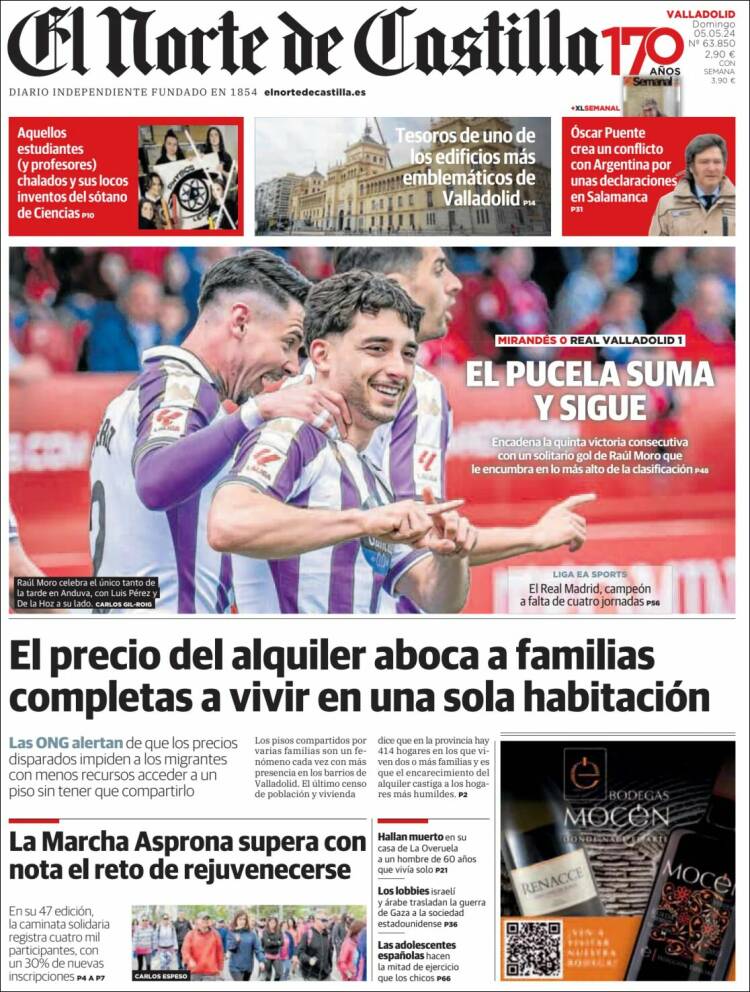 Portada de Norte de Castilla - Valladolid (España)