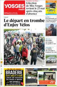 Portada de Vosges Matin (Francia)