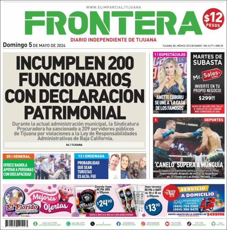 Portada de Frontera (México)