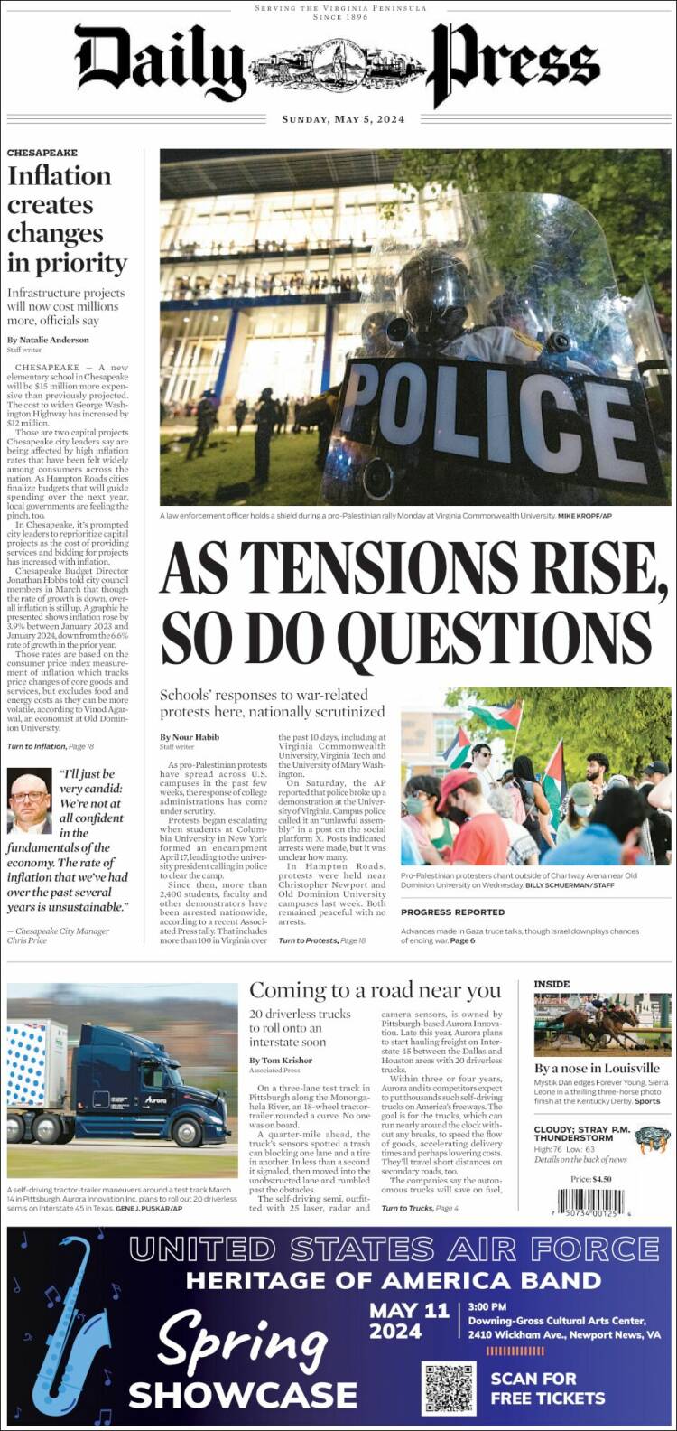 Portada de Chicago Tribune (USA)