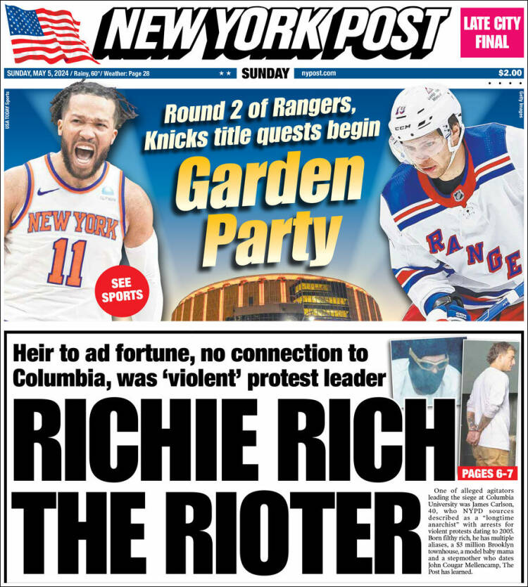 Portada de New York Post (USA)