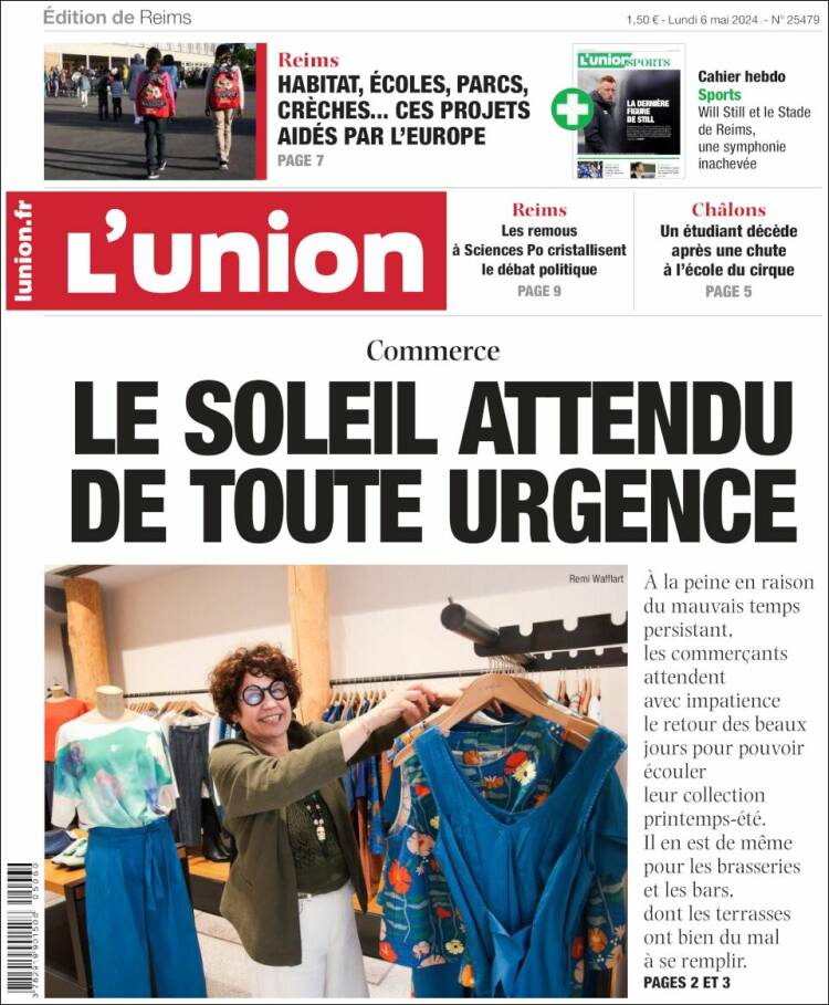 Portada de L'Union (Francia)