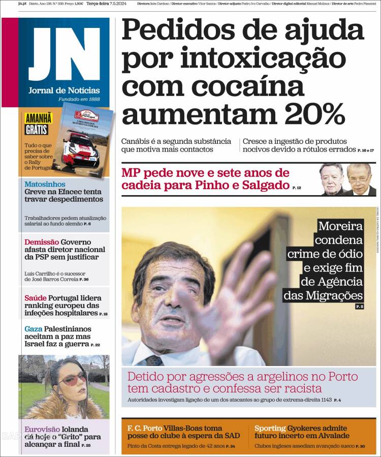 Portada de Jornal de Notícias (Portugal)