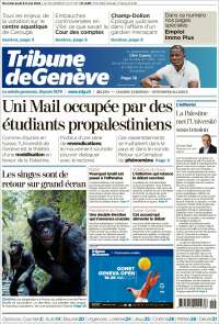 Portada de La Tribune de Genève (Suisse)