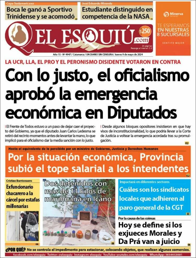 Portada de El Esquiu (Argentina)