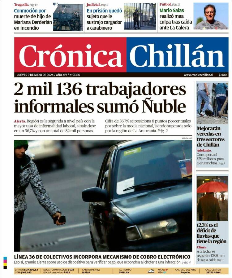 Portada de Crónica Chillán (Chile)