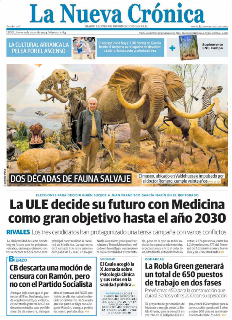 Portada de La Nueva Crónica (España)