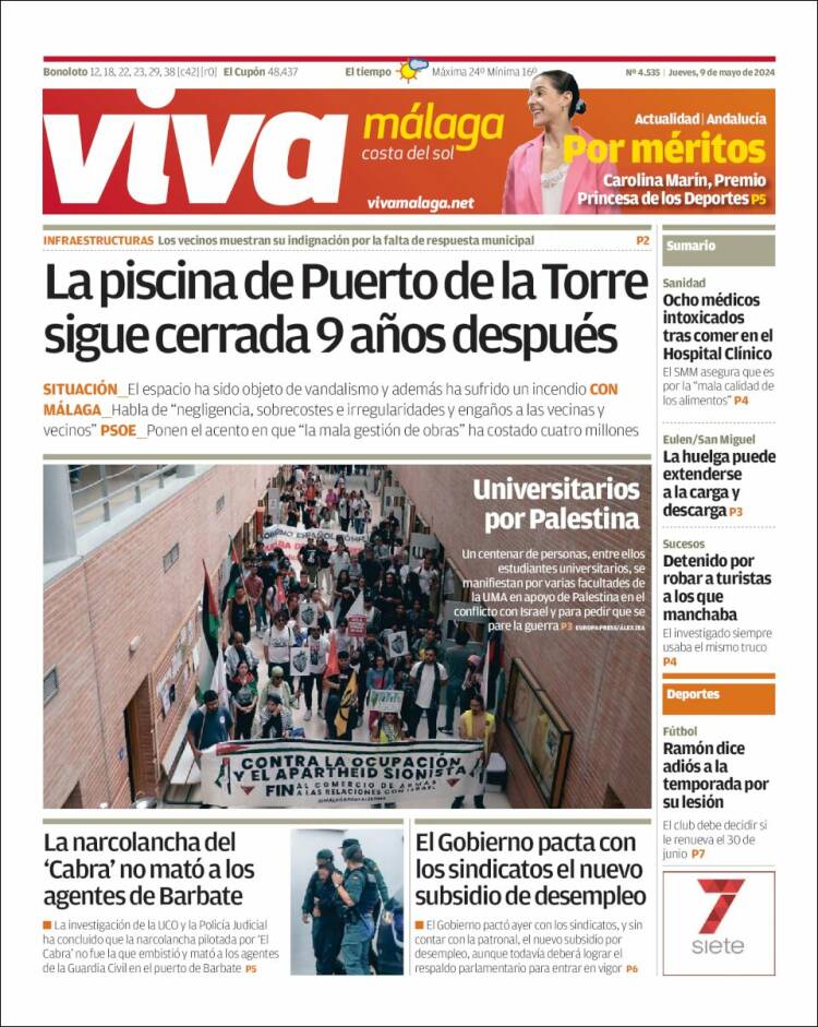 Portada de Viva Málaga (España)