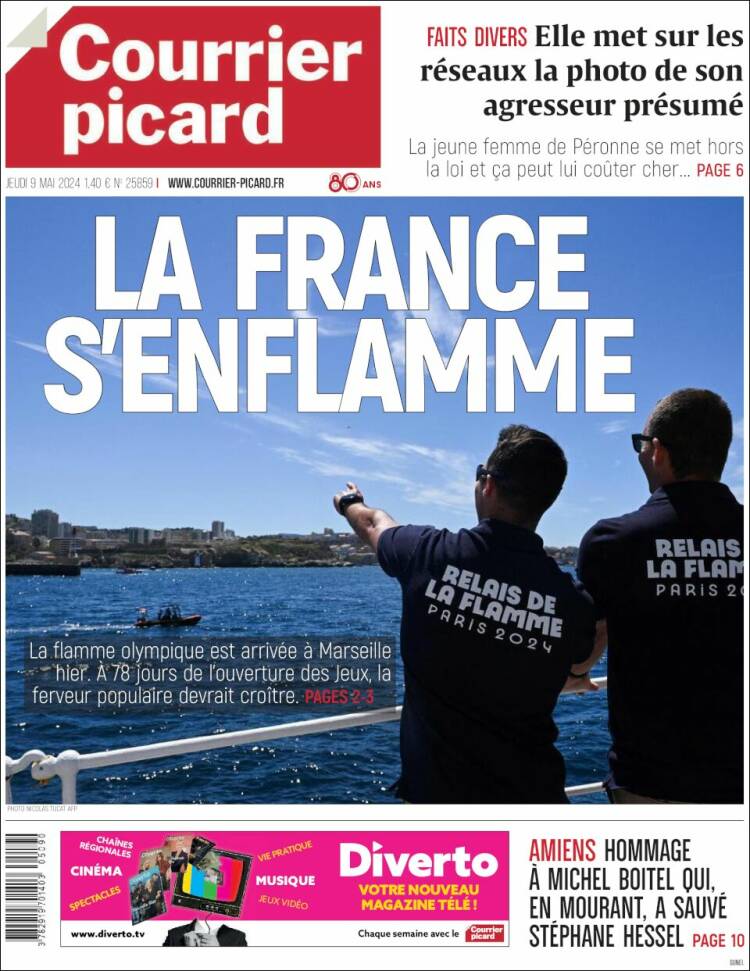 Portada de Courrier Picard (Francia)