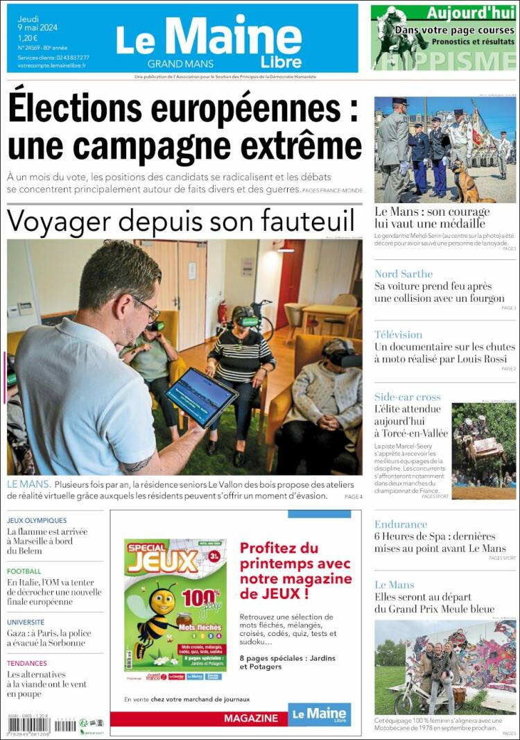 Portada de Le Maine Libre (Francia)