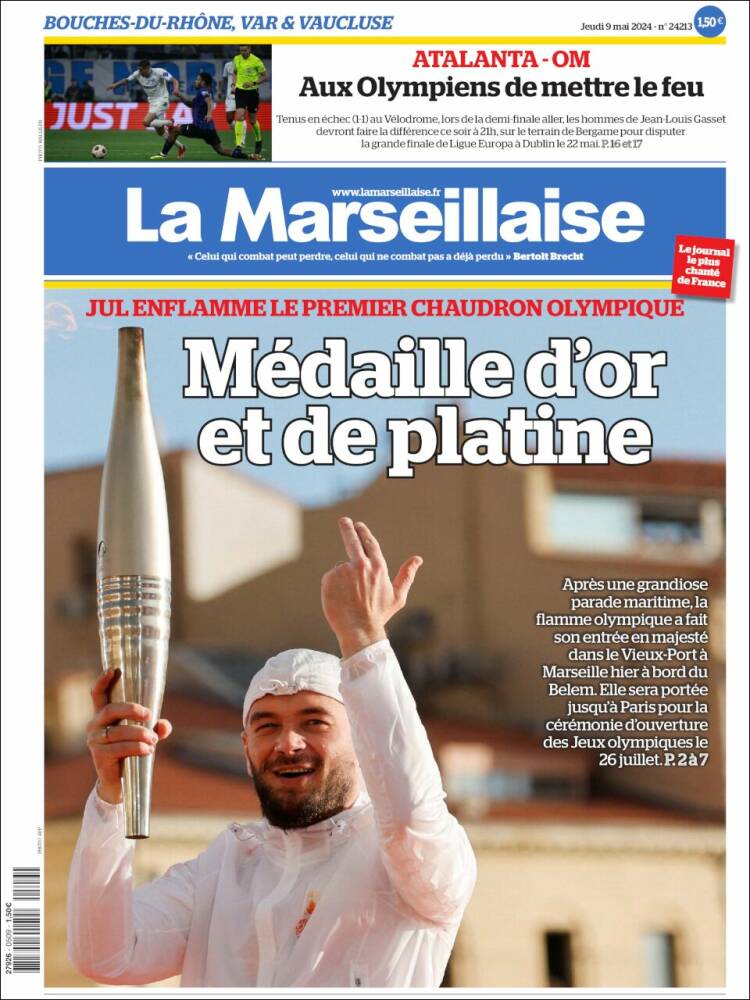 Portada de La Marseillaise (Francia)