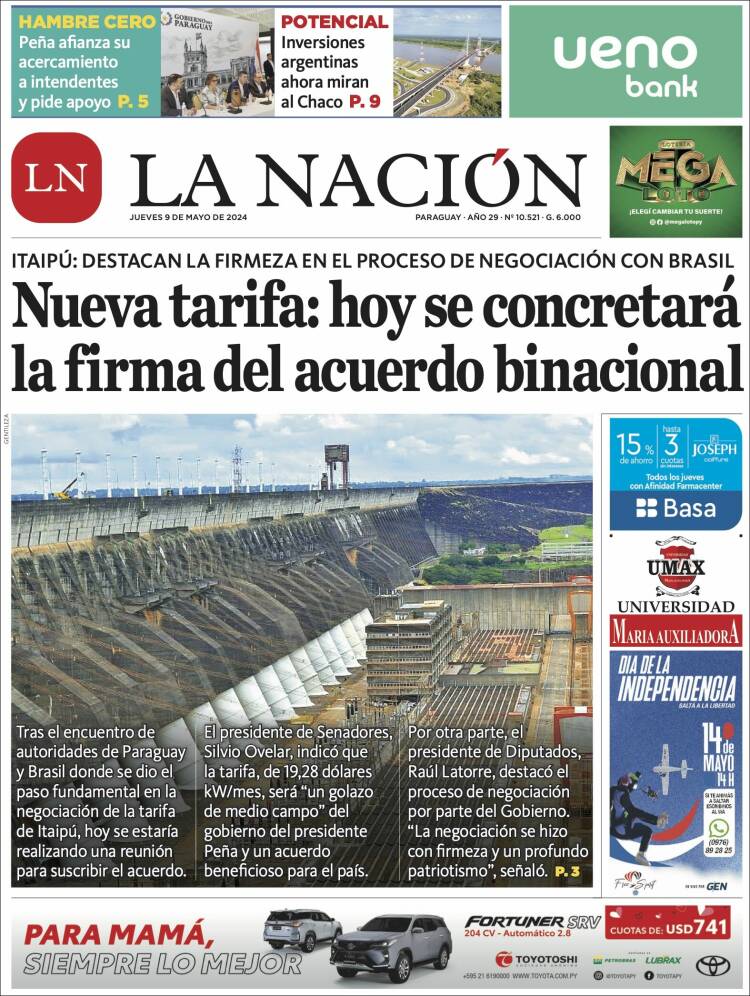 Portada de La Nación (Paraguay)