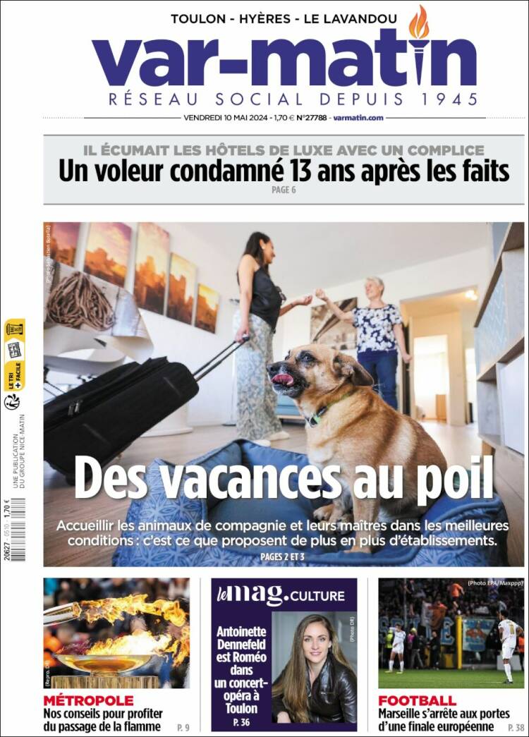 Portada de Var-Matin (Francia)