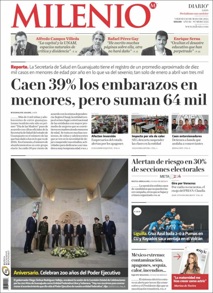 Portada de Milenio de León (México)