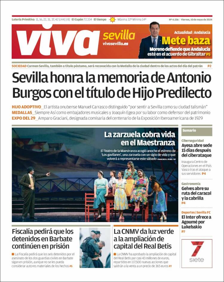 Portada de Viva Sevilla (España)