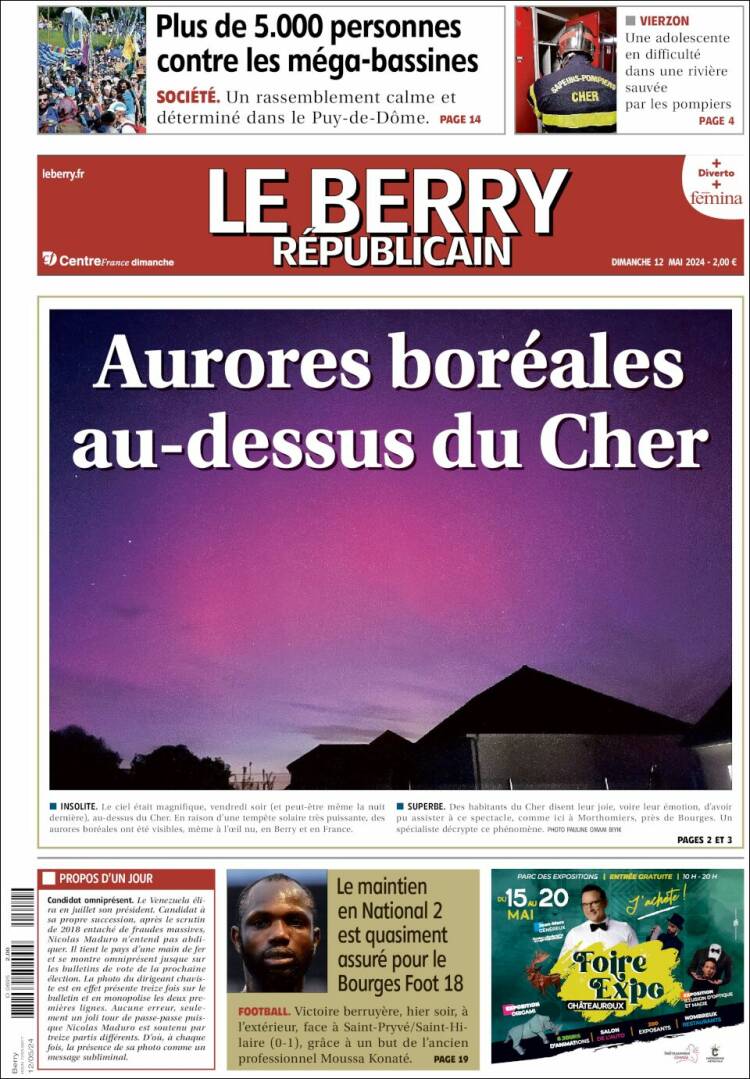 Portada de Berry Republicain (Francia)