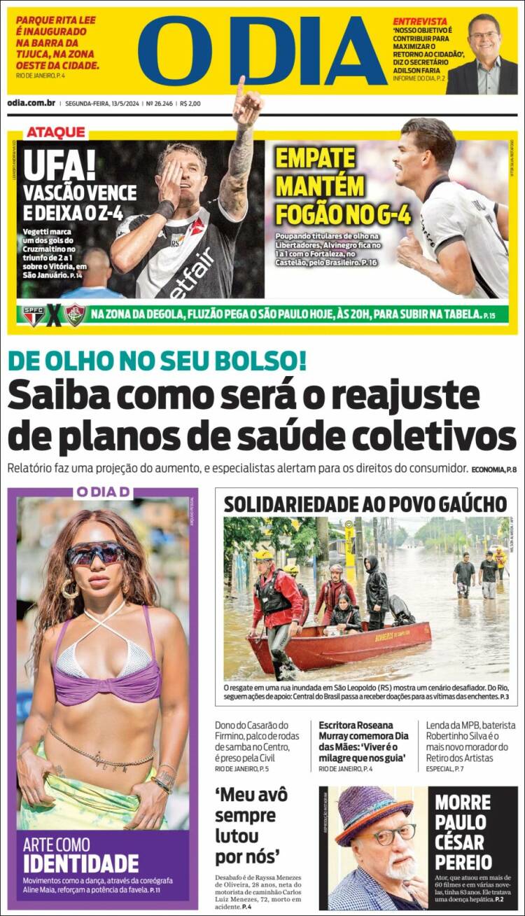 Portada de O Dia (Brasil)