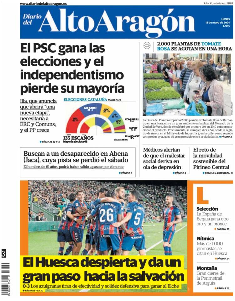 Portada de Diario del AltoAragón (Espa&ntilde;a)
