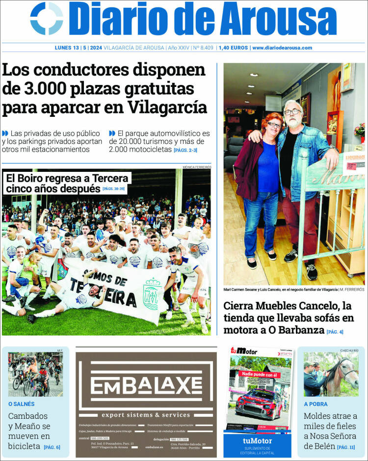 Portada de Diario de Arousa (Espa&ntilde;a)